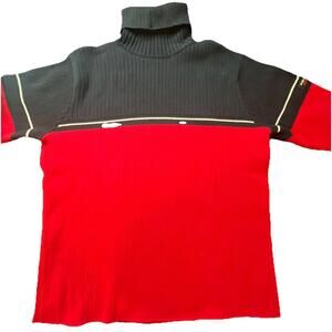 VINTAGE Polo Jeans Co Ralph Lauren Heavy Knit Sweater Turtleneck Cotton SIZE MED